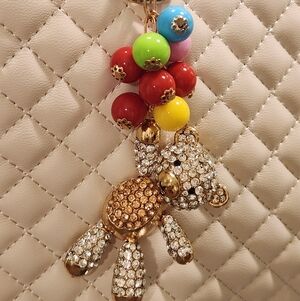 Teddy Bear Rhinestone Keychain/Bag Charm